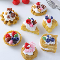 Huisdecoratie Verjaardagsparty Cadeau Handgemaakte Novelty Geurkaarsen Groothandel Realistische Desserttaartvormige Geurende Sojawas Kaars