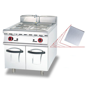 Cuisine commerciale série 900 autoportante 4 bassins bain marie chauffe-aliments au gaz avec armoire - Product Image 2