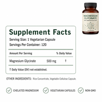 Capsules de glycinate de magnésium, soutien au sommeil, relaxation musculaire, soulagement du stress, complément alimentaire pour adultes, étiquette privée OEM, vente en gros