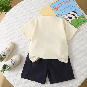 Conjunto de Ropa para Niño Estilo Coreano de Moda Verano 2025 con Camiseta de Manga Corta y Bolsillo Grande para Bebés de 1 a 5 Años - Product Image 6