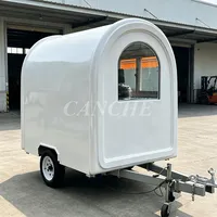 Remorque alimentaire standard polonaise de 2,2 m, chariot de restauration pour glaces et café, camion de cuisine mobile