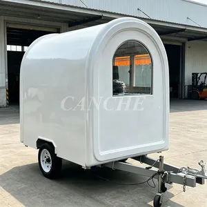 Remorque alimentaire standard polonaise de 2,2 m, chariot de restauration pour glaces et café, camion de cuisine mobile - Product Image 1