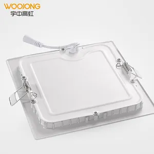 Woojong Lampu Led Panel Led Ultra Tipis Tersembunyi Persegi Bulat Datar Komersial Lampu 3W ~ 24W