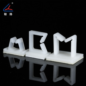 Clip de câble en nylon Lianyang, taille personnalisée, adhésif, fixation de faisceau de câbles, moulage par injection blanc PA66ROHS - Product Image 2