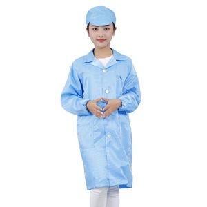 Bata de Laboratorio Antiestática, Gorro, Overol Antipolvo, Traje de Protección para Taller de Electrónica Industrial, Química y Uso en Fábrica - Product Image 1