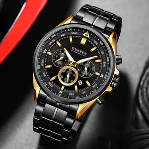 CURREN 8399 Luxury Wrist <b>Watches</b> for Men Stainless Steel Quartz Wristwatches with Chronograph Casual Sport Clock Erkek Kol Saati - Product Image 3
