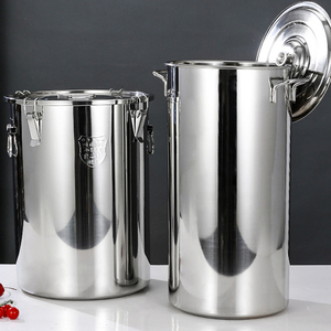 DF523 304 Stainless Steel <b>Tall</b> Airtight <b>Storage</b> Bucket Large Capacity Kitchen Grain Container for Dry Food <b>Storage</b> - Product Image 5