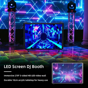 Sistema de Consola de DJ Todo en Uno con Cabina de DJ Ligera, Iluminación Integrada y Efectos Visuales para Eventos - Product Image 3