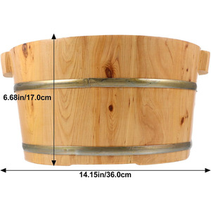 <span class=keywords><strong>Bois</strong></span> pédicure <span class=keywords><strong>bassin</strong></span> de massage bain de pieds spa bol tremper baignoire seau barils pour sauna à la maison - Product Image 6