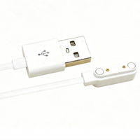 Pengisi Daya Jam Tangan Pintar Anak Universal, Kabel Pengisian Daya Magnetik, 2 Pin 2 Kontak untuk Jam Tangan Pelacak GPS, Kabel Penghubung