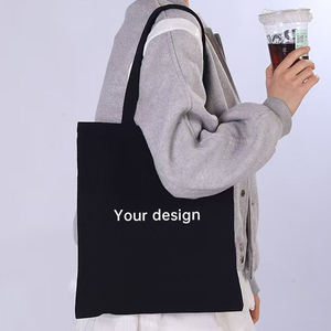 Sacs de shopping en toile de coton polyester réutilisables, écologiques, avec logo personnalisé, cadeaux promotionnels - Product Image 3