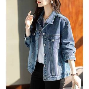 Veste de cowboy en jean mince et solide avec ceinture pour femmes, ample, <span class=keywords><strong>mi</strong></span>-<span class=keywords><strong>longue</strong></span> et décontractée pour le printemps, l'automne et l'hiver - Product Image 6