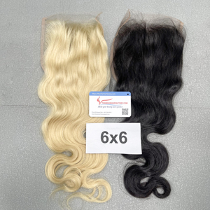 Produit chaud HD dentelle fermeture avec petits nœuds meilleure qualité beaucoup de styles 100% extensions de cheveux vietnamiens crus en gros - Product Image 2