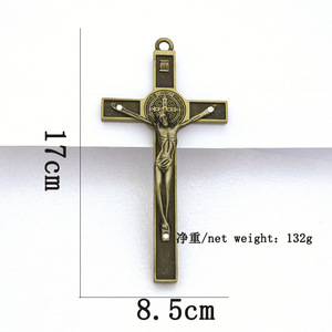 Colgante grande de aleación Simple, joyería religiosa, católica, cruz de Jesús, Cruz - Product Image 3