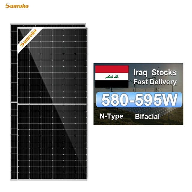 Sunroko Topcon Photovoltaic Solar Panels 550W 570W 585W 595W Double Glass Grade a Solar Panel