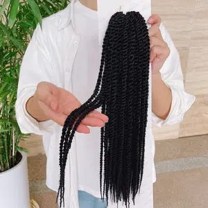Direkt vertrieb Afro Twist Braid 18 "30 Stränge Vor geschlungene Twist Braids Ombre Crochet Hair Extensions für schwarze Frauen