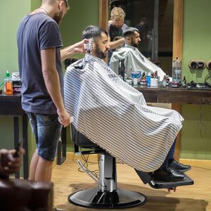 Custom High Quality All Black Belmont Antique <strong>Barber</strong> <strong>Chair</strong> Matte Black <strong>square</strong> with Headrest at Price in French Black Friday - Product Image 2