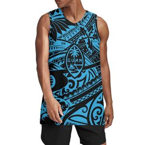 Spor Tank Top erkekler basketbol forması giysi polinezya siyah ve beyaz kabile dövme Totem özel yüceltilmiş basketbol forması - Product Image 2