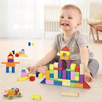 Ensemble de blocs de construction en bois Jeu d'intérieur Ensemble de blocs de construction en bois Cadeau pour fille ou garçon
