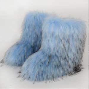 2024 אופנה אלגנטית יפה פרווה מכוסה פרווה מכוסה מגפיים שלג עמיד לנשים - Product Image 3