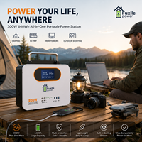 Centrale Électrique Portable à Onde Sinusoïdale Pure LiFePO4 300W 640Wh Grande Capacité Entrée Solaire Max 300W Protections Multiples Diverses