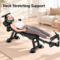 Table de traction électrique Greenlawn Iron Full Body, banc d'étirement cervical et lombaire pliable avec télécommande et repose-pieds réglable pour la maison