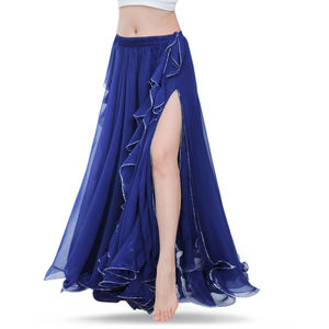 Jupes de danse du ventre bleu royal, jupe de danse du ventre <span class=keywords><strong>orientale</strong></span> à double fente haute, costume de danse du ventre pour femmes, <span class=keywords><strong>robe</strong></span> de performance - Product Image 1