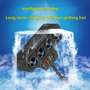 Bán buôn 12V/24V xe Thuốc lá nhẹ hơn adapter 4-<span class=keywords><strong>Socket</strong></span> sạc sạc USB xe USB QC3.0 pd3.1a phụ kiện 120W Ổ cắm điện - Product Image 4