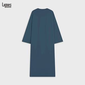 Abito in Jersey essenziale personalizzato in tinta unita abito lungo musulmano elegante abiti lunghi musulmani abbigliamento Ramadan - Product Image 2