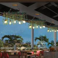 Nouveau lustre LED 2026 de style industriel rétro américain, créatif, pour hôtel, bar, art, plantes vertes