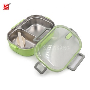 Boîte à lunch pour enfants en acier inoxydable 304, <span class=keywords><strong>bac</strong></span> à bento ovale scellé en plastique <span class=keywords><strong>avec</strong></span> <span class=keywords><strong>couvercle</strong></span> pour boîtes de rangement et bacs pour enfants - Product Image 6