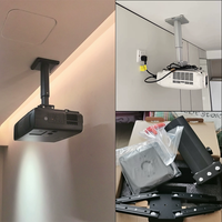 Support de plafond universel télescopique mécanique pour projecteur, support télescopique pour projecteur laser d'ingénierie, capacité de charge élevée