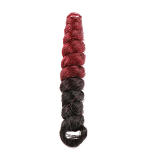 FH alta calidad sintética Faux <span class=keywords><strong>Loce</strong></span> Crochet Hair por coletas de extensiones de cabello trenzado estirado - Product Image 4