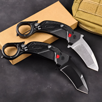Couteau pliant en acier Nightmare 8Cr13MoV, manche en aluminium, double verrouillage de sécurité, couteau de poche tactique, outil de survie et de sauvetage EDC pour le camping