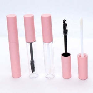 Wholesale 10ml Empty Round Cylinder Lip <b>Gloss</b> Tube Luxury Pink Mascara Tube - Product Image 2