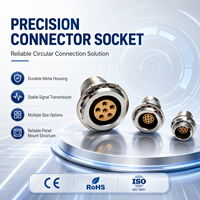Boîtier métallique robuste FGG/EGG.3K, connecteur circulaire étanche à 14 broches femelles pour l'exploration géologique