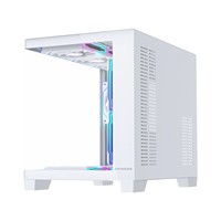 Boîtier PC MATX Lovingcool avec double panneau en verre trempé, design compact pour assemblage de PC personnalisé
