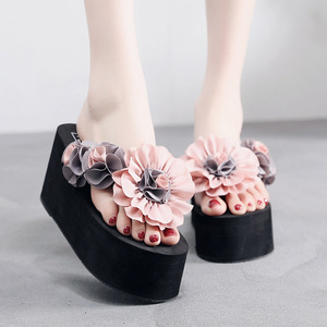 Nouvelles tongs à talons de 8 cm avec semelles antidérapantes, parfaites pour les vacances d'été à la plage, les sorties à la plage et les voyages pour femmes - Product Image 2