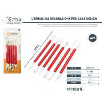 Ettia Cream Pen 6Pc Set With Card Insert For Cake Decorating - Product Image 1