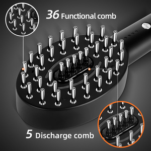 Cepillo de Masaje Capilar LED y de Luz Azul Más Vendido, Peine de Masaje EMS para Cuero Cabelludo, Anticaída y Alisador de Cabello - Product Image 4