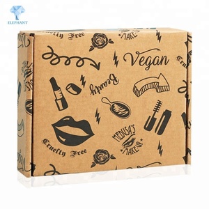 Boîte d'expédition cosmétique en carton ondulé kraft avec impression personnalisée - Product Image 1