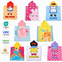 Serviette de Bain à Capuche Personnalisée pour Enfants, Séchage Rapide, en Polyester Tissé, Vente Directe Usine, Marque Privée, Achat en Gros, Importateur, 23.6x23.6in