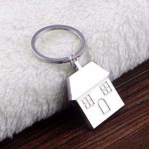 Wholesale Business Gift Fashion Vintage Letterpress Printing Engraving Silver Zinc Alloy House Shape Keychain <b>Key</b> <b>Chain</b> - Product Image 4
