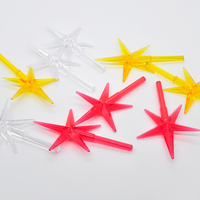 Étoile de sapin en plastique moderne, style champêtre, avec ampoules de remplacement, accessoires de décoration de Noël et du Nouvel An pour la maison, DIY