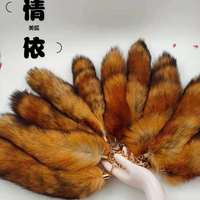 Pendentif en vraie fourrure de renard, grand et pelucheux, vente en gros, d'usine en chine,