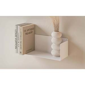 Mensola da Parete in Metallo Magnus 45 Cm, Rivestimento Opaco in Polvere, Acciaio ad Alta Resistenza, Scaffale Moderno per Organizzazione a Parete nel Soggiorno - Product Image 6