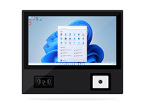 PC industriel robuste à écran tactile de 10,1 pouces avec lecteur RFID NFC et scanner de code QR pour le contrôle d'accès, kiosque en libre-service