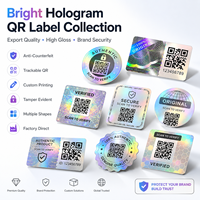 Étiquettes de sécurité anti-contrefaçon avec code QR personnalisé, autocollants holographiques variables pour l'emballage de produits cosmétiques, électroniques et vestimentaires