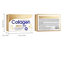SADOER Savon Artisanal Naturel Bio Éclaircissant pour la Peau au Collagène, Nettoyant Visage et Corps, Blanchissant