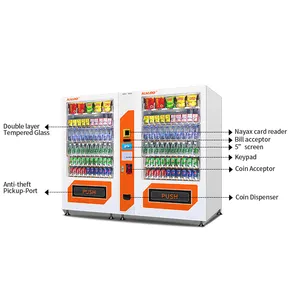 Distributore automatico di snack collega il distributore automatico a uno con lettore di schede bill e coin touch screen